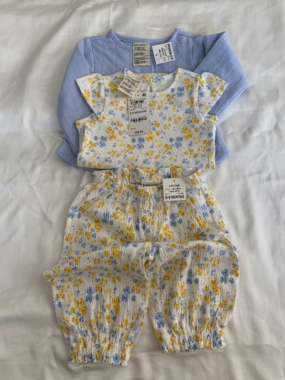 First Impressions 3 piece item for 6-9 monts NWT
